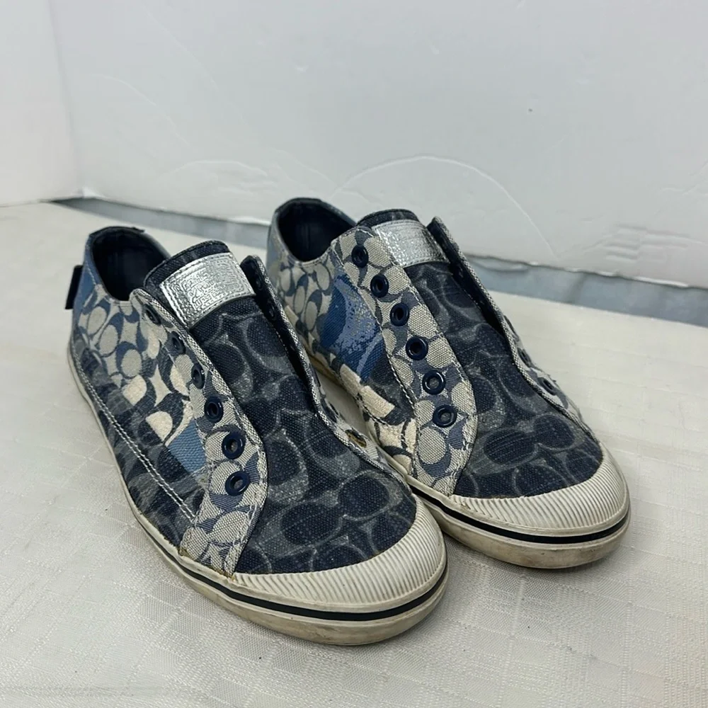 Coach X Poppy Keeley Denim patchwork sneakers - Picture 1 of 8